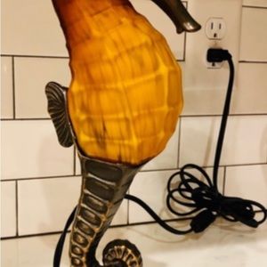 Glass Seahorse Lamp